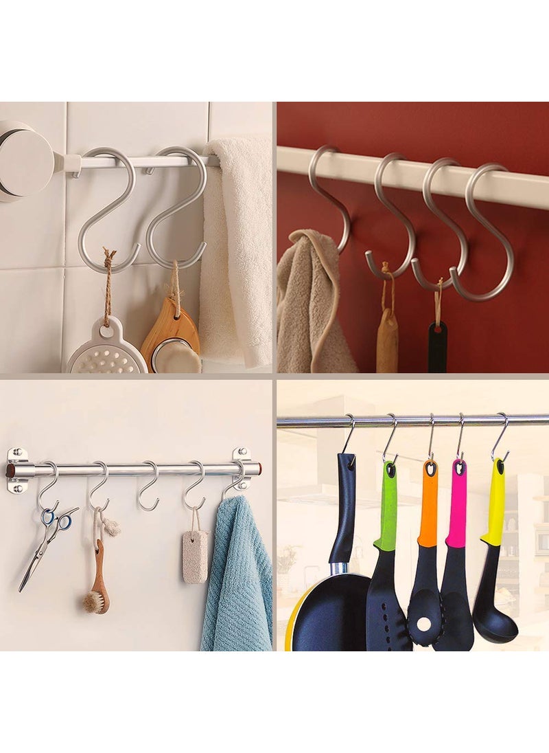 Cliffton Cliffton Pack of 8 Pcs Heavy Duty S Hooks for Hanging S Shaped Hooks for Hanging S Hooks for KitchenClothesOffice Steel S HooksCloth Hanger Hook Pack of 8325 inches  - Image 4