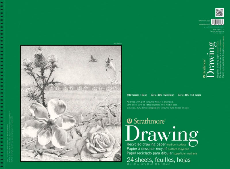 Strathmore 400 Series Recycled Drawing Pad, 18"x24" Wire Bound, 24 Sheets - Image 5