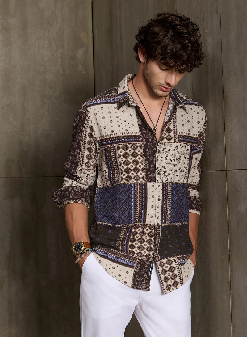 CAHOOT Cahoot Men's Multi Printed Cotton Shirt - 23001