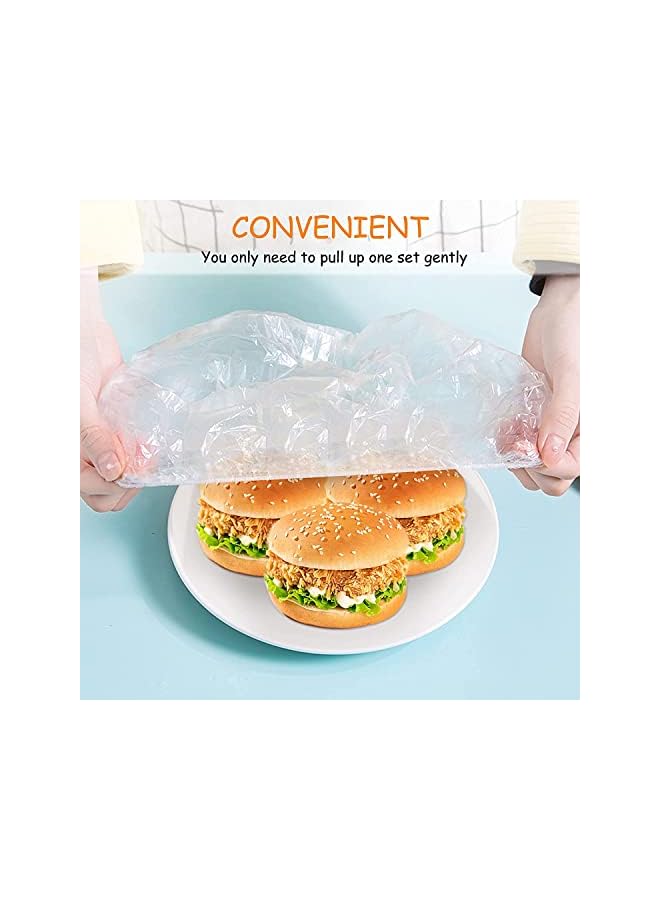 PROMASS Keeping Bags 100 PCS Food Storage Cover Reusable Plastic Sealing Bags Elastic Stretch Adjustable Bowl Lids for Preservation Fresh with Fruit Vegetable and Meat - Image 2