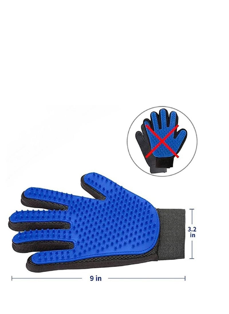 Generic - Dog Grooming Glove 1 Pair Pet Hair Removal Glove Cat Hair Remover Glove Pet Massage Bathing Long or Short Fur Glove - Image 1