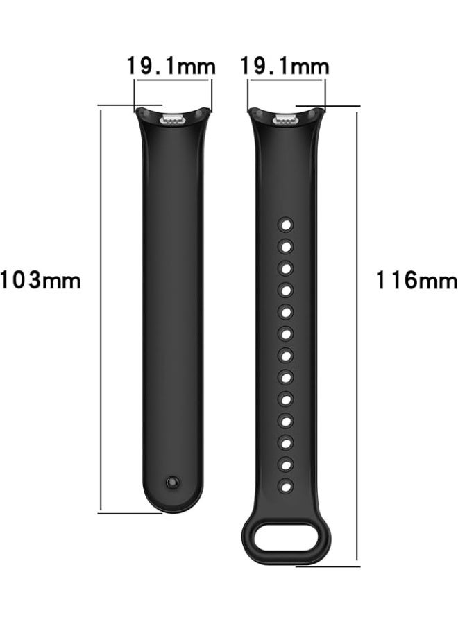 Compatible with Xiaomi Mi band10/ Xiaomi Mi band 9/ Xiaomi Mi band 8 Replacement Strap, Silicone Skin-Friendly Wrist Strap Sports Wristbands for Women Men Xiaomi Band 8/9/10 - Image 3