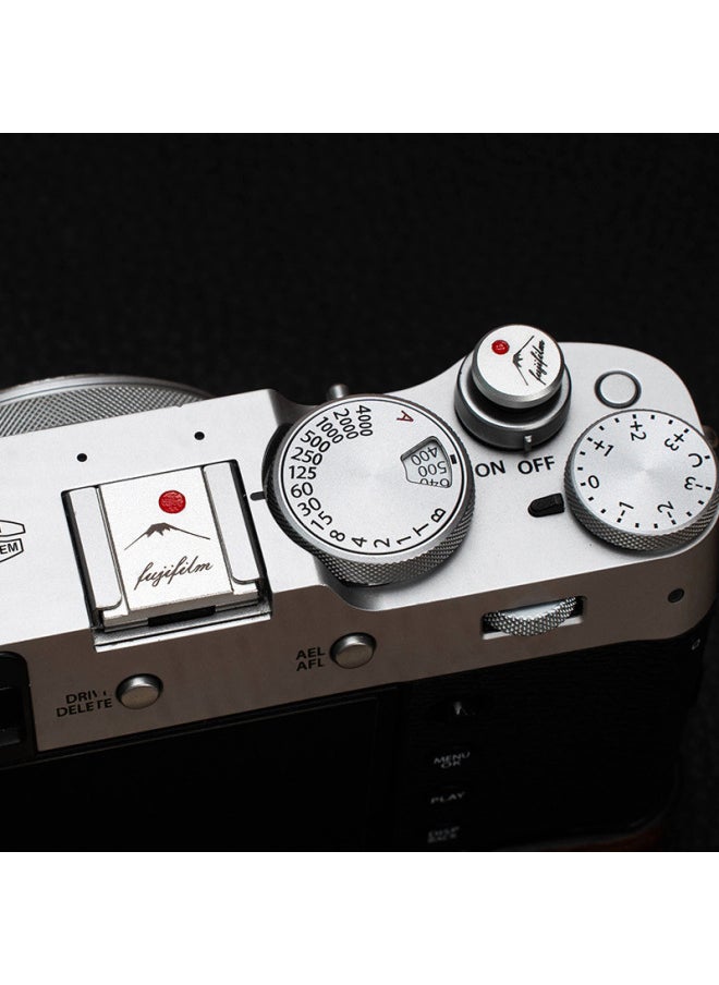 For Fuji Xt30xm5 Camera Shutter Button Cap Xt50 Hot Boot Cover Nikon Z30z50 Second Generation Accessories-Color:Threaded Mount Fuji Shutter Button—aluminum Alloy