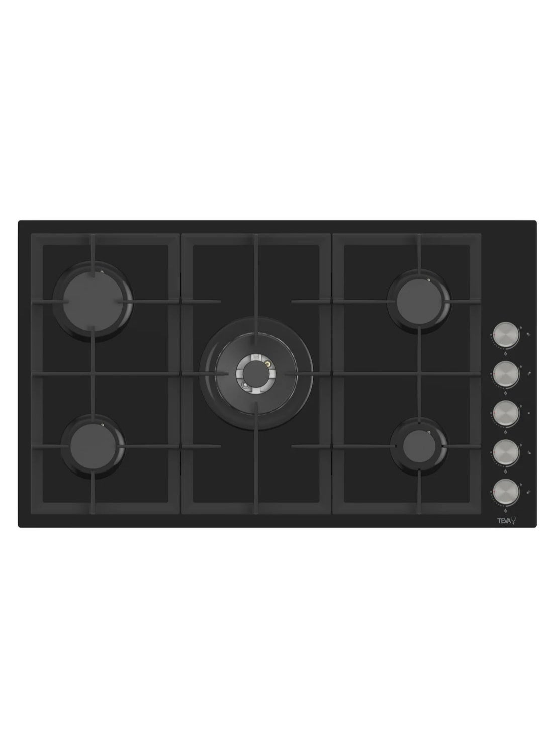 Teva Built-in Gas Hob 5 Burners 90 cm black