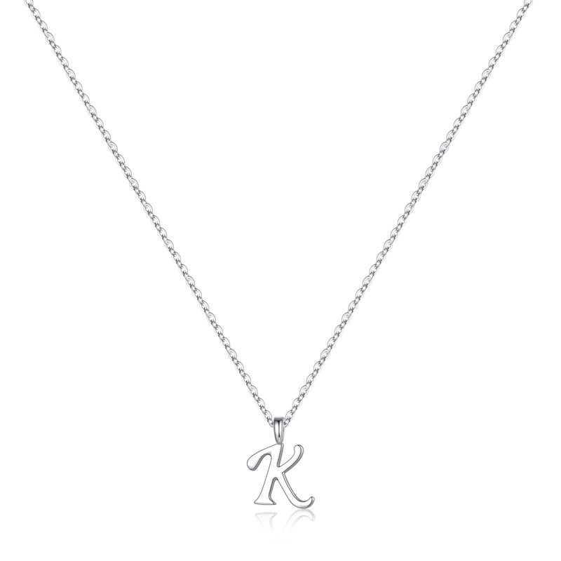 Yoosteel Teen Girl Gifts Trendy Stuff - 925 Sterling Silver Initial Necklaces for Teen Girls Women, Dainty Initial K Necklace for Girls Jewelry Birthday Gifts Jewelry Gifts for Teen Girls Women - Image 1
