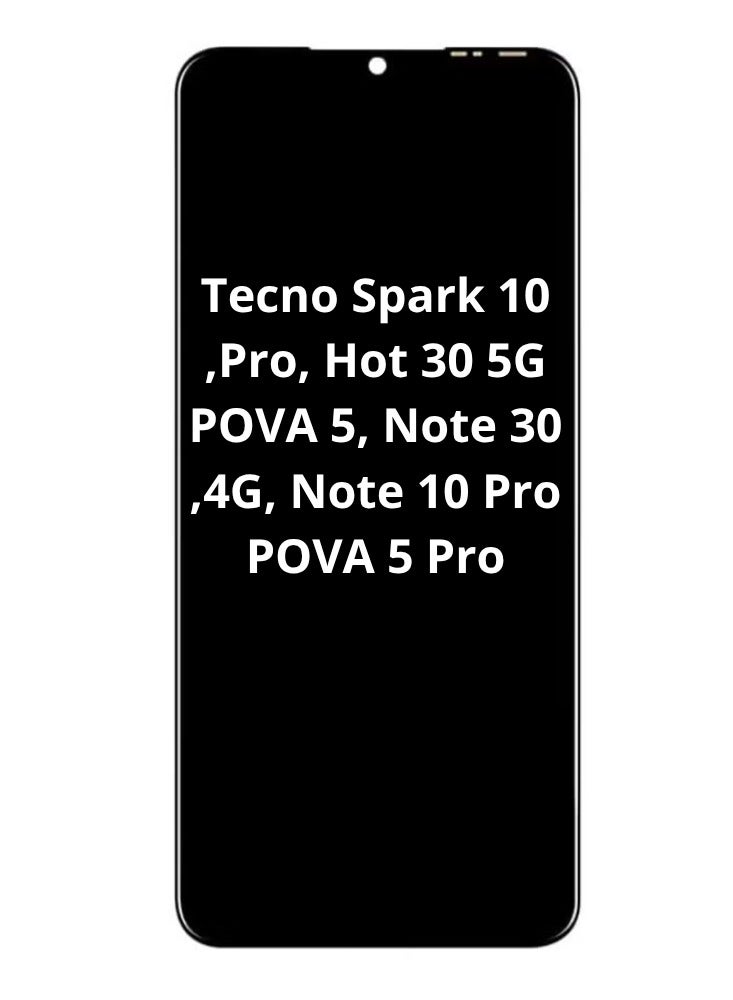 Gadgets Connection LCD screen for TECNO SPARK 10 PRO Hot 30 5g pova 5 note 30 4g note 10 pro pova 5 pro black - Image 1