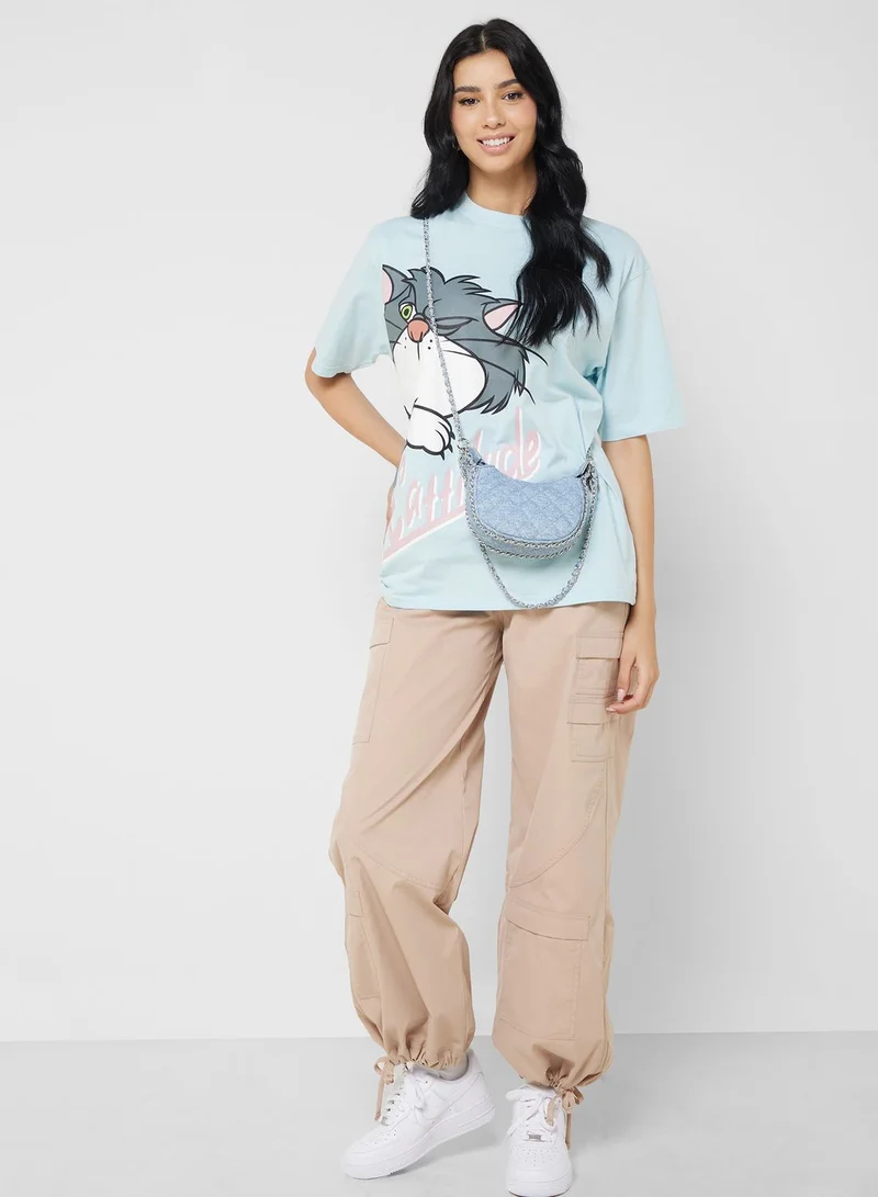 Disney Lucifer Garment Dye Oversize T-Shirt