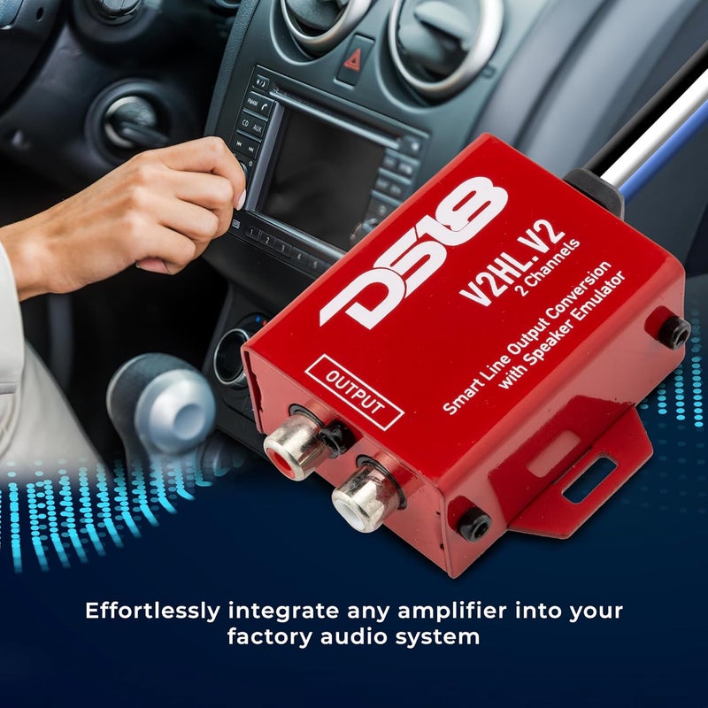 DS18 V2HL.V2 Car Amplifier 2 Channel Hi Low RCA Converter - Image 4