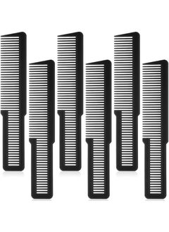 Patelai 6 Pieces Professional Hair Cutting Styling and Clipper Combs for Barbers and Stylists Black 