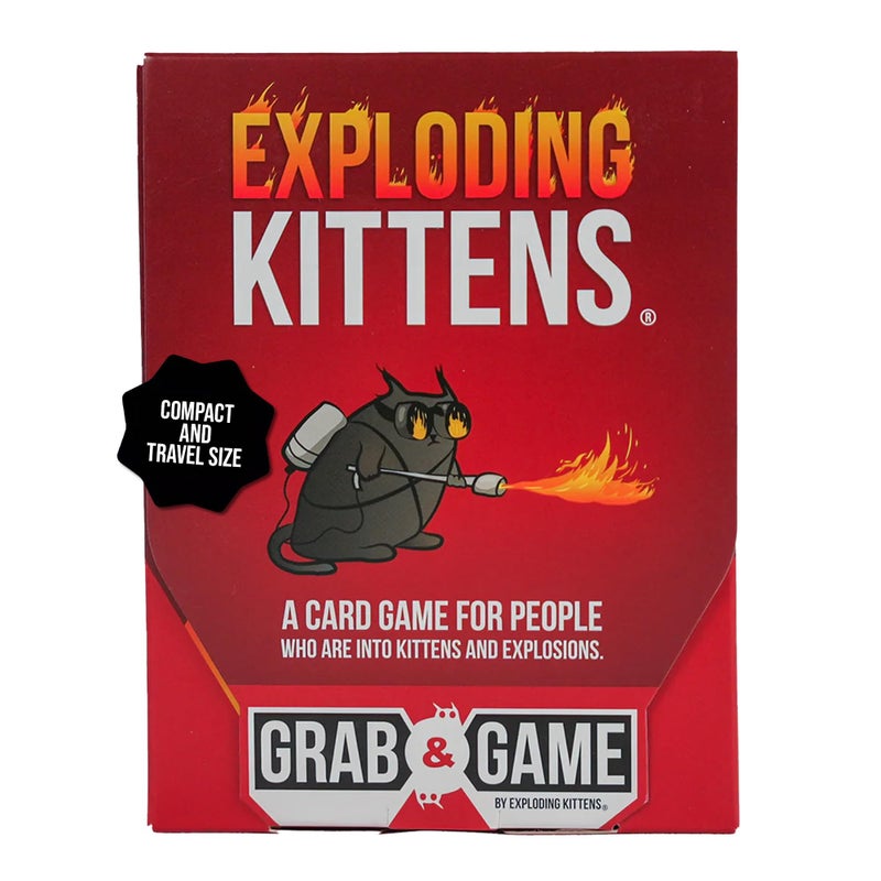 Exploding Kittens Grab Game Hilarious Compact Card Game for Family and Travel Party Fun for Ages 7 and Up 24 Players 15 Minutes of Play - Image 2