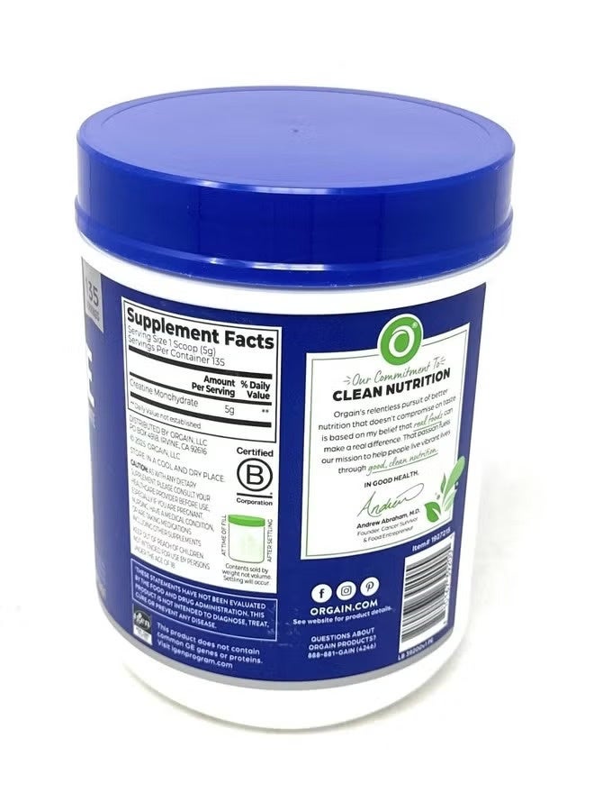 Orgain 5g Micronized Creatine Monohydrate, Unflavored, 1.48lbs - Image 2