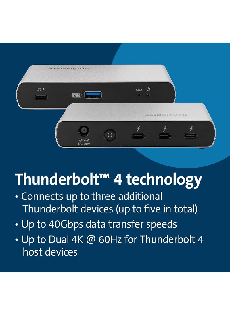 Kensington Kensington SD2600T Thunderbolt 4 Hub Dual 4K 65W PD  Mac and Windows K34036NA  - Image 3