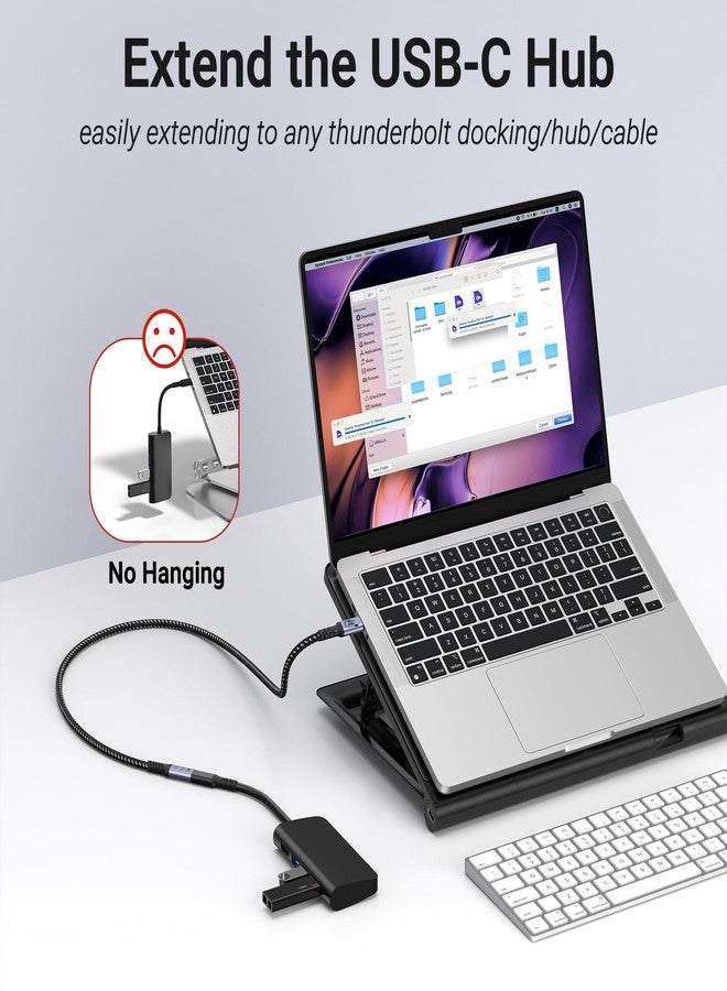 SUMPK USB C Extension Cable 3.3FT (2 packs/240W/40Gbps/8K), 240W USB 4.0 Extender Fast Charging Cables, 40Gbps Transfer Type C Male to Female Cord, 8K 60Hz Video Monitor Compatible with iPhone 16/15/PSVR2 - Image 5