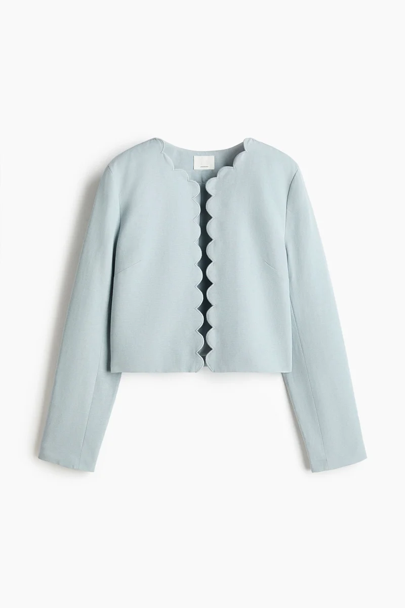 H&M  Scalloped-edge jacket for Women | Best Price UAE