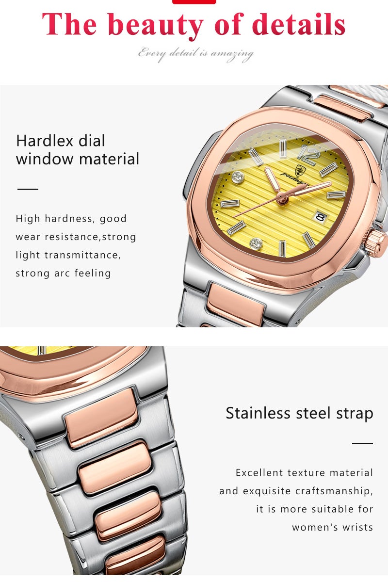 POEDAGAR Women Watch ,Women's Waterproof Luminous Quartz Classic Wrist Watch-31mm - Image 4