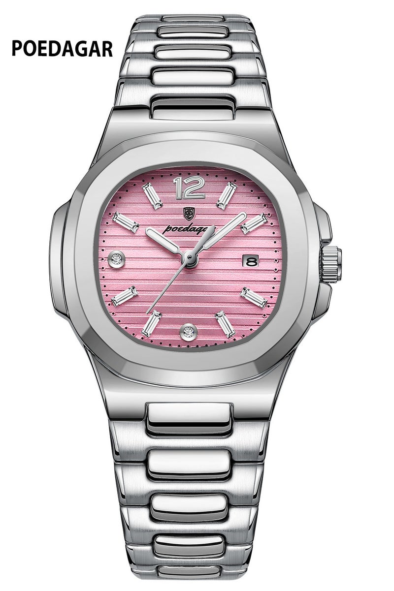 POEDAGAR Women Watch ,Women's Waterproof Luminous Quartz Classic Wrist Watch-31mm - Image 2