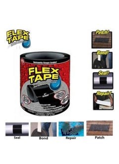 FLEX TAPE Strong Rubberized Waterproof Seal Tape Black 4x5inch 