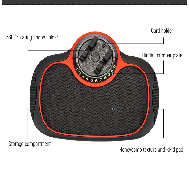 Multifunction Car Anti Slip Dashboard Mat With Phone Holder For All Mobile Phones Color D - Image 5
