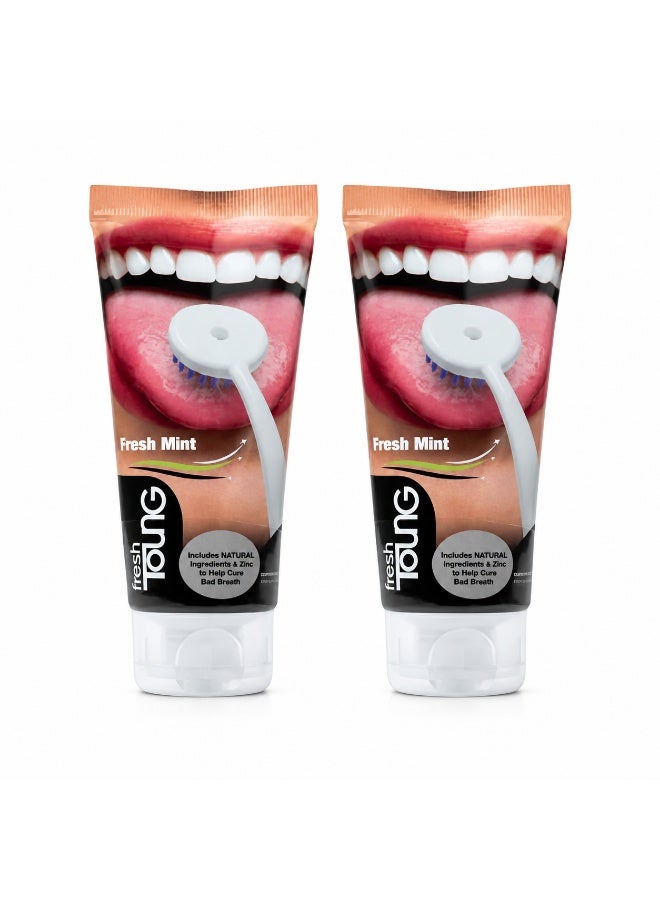 Fresh Tongue cleaning gel in a Fresh Mint-flavored tongue cleaning paste, eliminates and fights bad breath, BPA free, 2 pc - 85g - Image 1