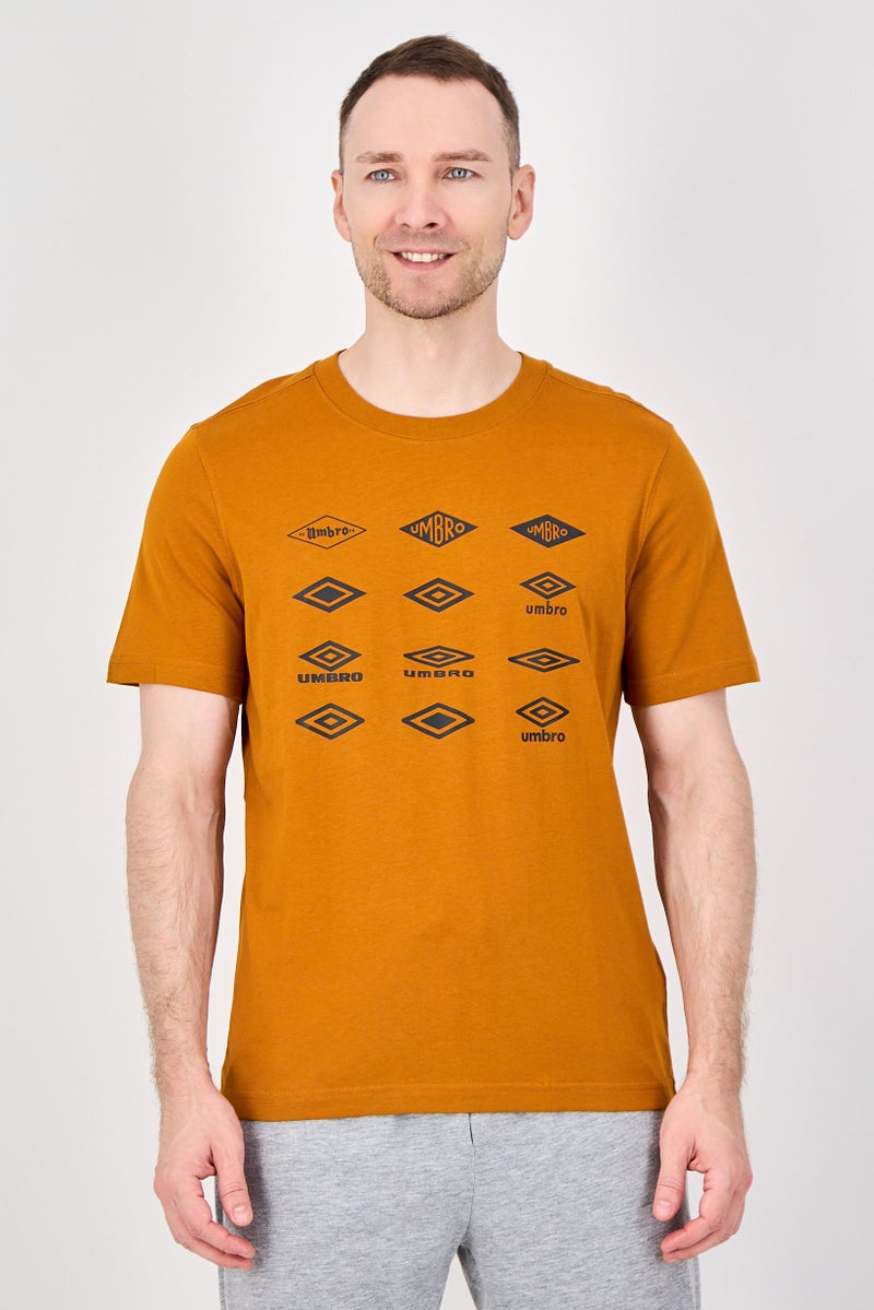 umbro Men Sportswear Fit Short Sleeve Outdoor T-Shirt, Brown - Image 1