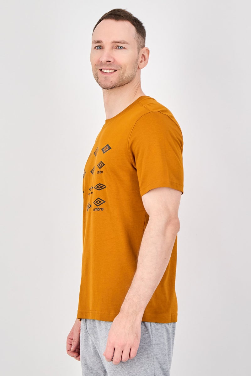umbro Men Sportswear Fit Short Sleeve Outdoor T-Shirt, Brown - Image 2