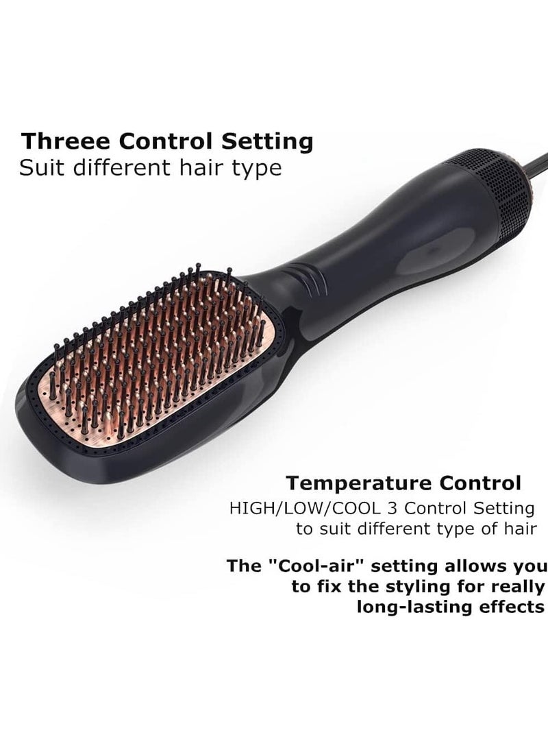 DubaiGallery 2 In 1 Professional Styling Brush Hair Dryer Brush Negative Ion Blow Dryer Straightening Brush Hot Air Styling Comb Electric Hair Dryer - Image 3