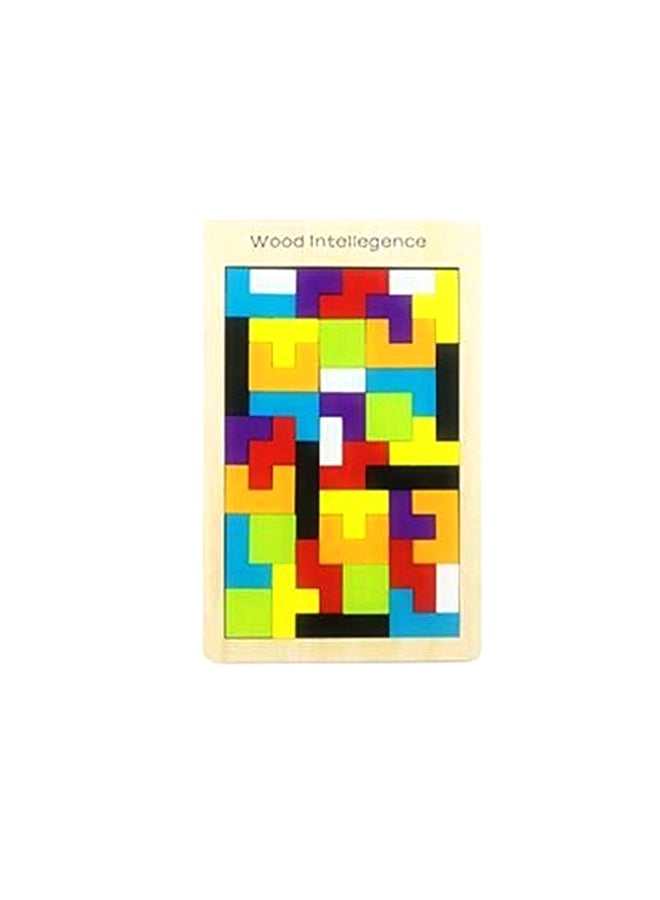 40-Piece Wooden Tetris Puzzle - Image 2
