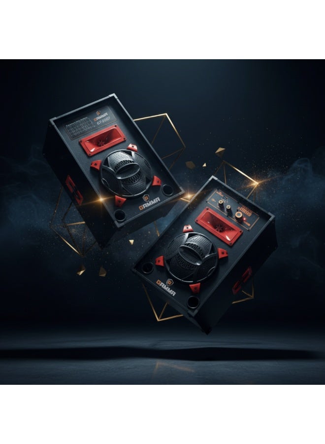 Gamma GT-7002 100W Bluetooth Dual Woofer Speaker System – Powerful Bass, USB, SD Card, Remote Control, Wooden Cabinet - Image 3