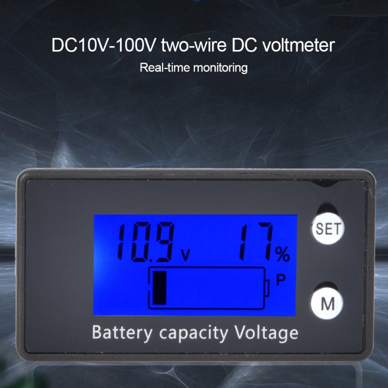 SUPNOVA DC Voltmeter: DC 10V-100V LCD Screen - Real-Time Monitoring & Reverse Connection Protection Digital Voltmeter with Pluggable Connector for DC Voltage Measurement - Image 5