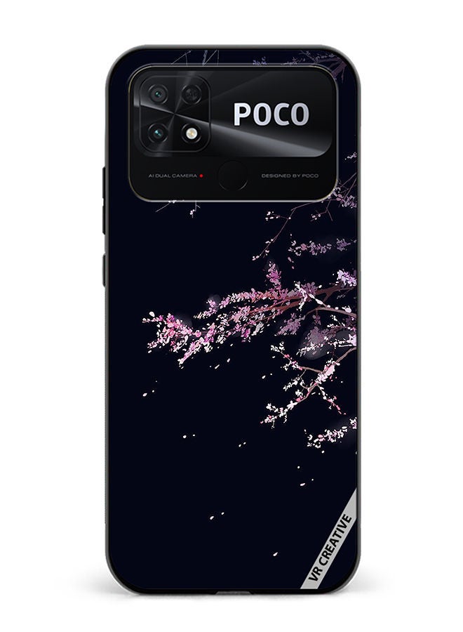 VR CREATIVE Protective Case Cover For Xiaomi Poco C40 Blossom Tree Design Multicolour - Image 1