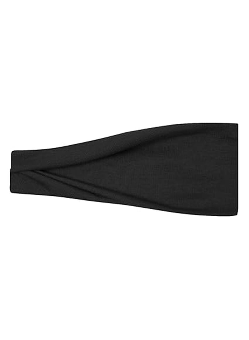 عصابات رأس عصرية للنساء، عصابة رأس عريضة لممارسة اليوجا والتمارين الرياضية(اسود) - Image 5