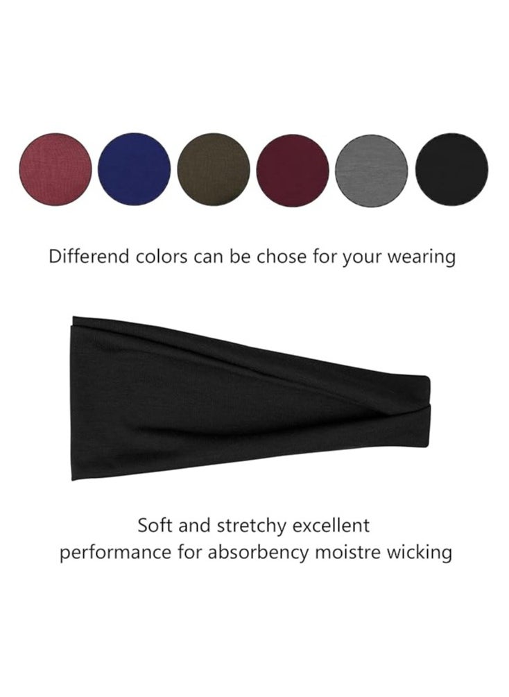 Generic Fashion Headbands For Women Wide Headband Yoga Workout Head Bands Hair Accessories(Black)  - Image 5