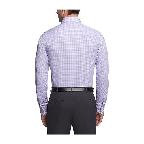 Kenneth Cole Unlisted Camicia Uomo Slim Fit Rosa | Tessuto Leggero, Colletto Con Supporti, Maniche Regolabili, 16-16.5