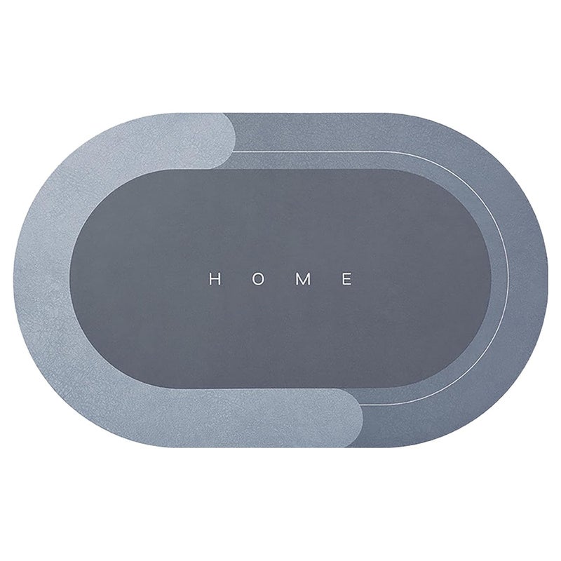 Mishrit Ultra Non Slip Napa Skin Oval Large Anti-Slip Water-Absorbing Quick-Drying Bathroom, Door and Kitchen Mat Multi Color - Image 1