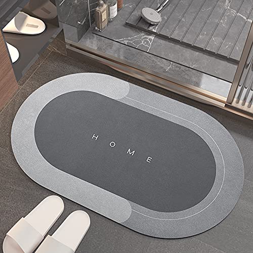 Mishrit Ultra Non Slip Napa Skin Oval Large Anti-Slip Water-Absorbing Quick-Drying Bathroom, Door and Kitchen Mat Multi Color - Image 2