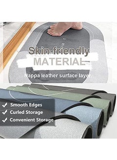 Mishrit Mishrit Ultra Non Slip Napa Skin Oval Large Anti-Slip Water-Absorbing Quick-Drying Bathroom, Door and Kitchen Mat Multi Color  - Image 3