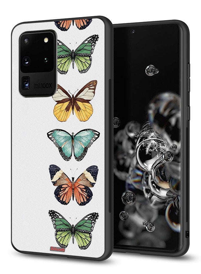 Tolwak Samsung Galaxy S20 Ultra Protective Case Cover Four Butterflies - Image 1