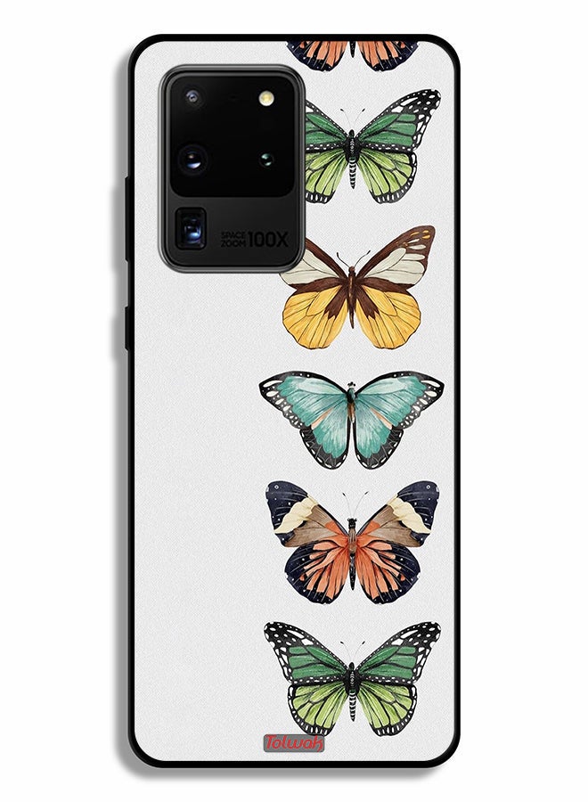 Tolwak Samsung Galaxy S20 Ultra Protective Case Cover Four Butterflies - Image 2