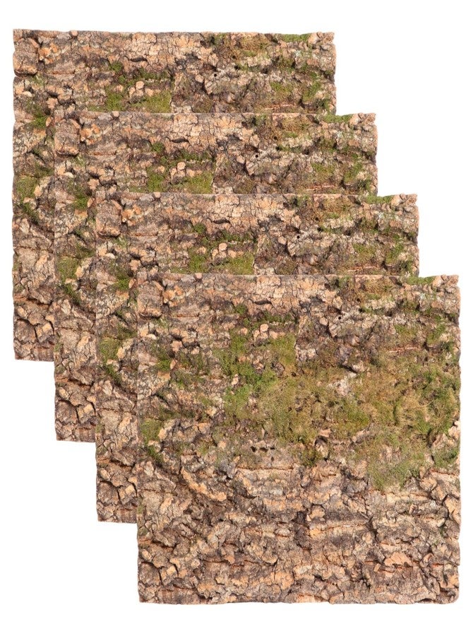 NIMBLOOM 4 Pcs Cork Terrarium Background, 15.7 x 11.8 in Reptile Cork Bark Mat, Natural Cork Large Bark Climbing Mat, Easy Cut Bark Backdrop Wall Decor for Aquarium, Vivarium, Reptile Habitat - Image 2