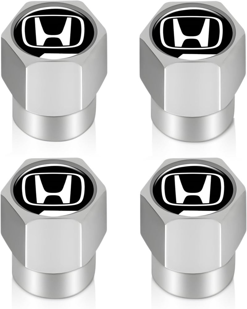 XIGRALUCK Tire Valve Stem Cap for Honda Metal Tire Stem Cover with Belt O-Ring Air caps Sports Accessories 4 Pack - Image 1