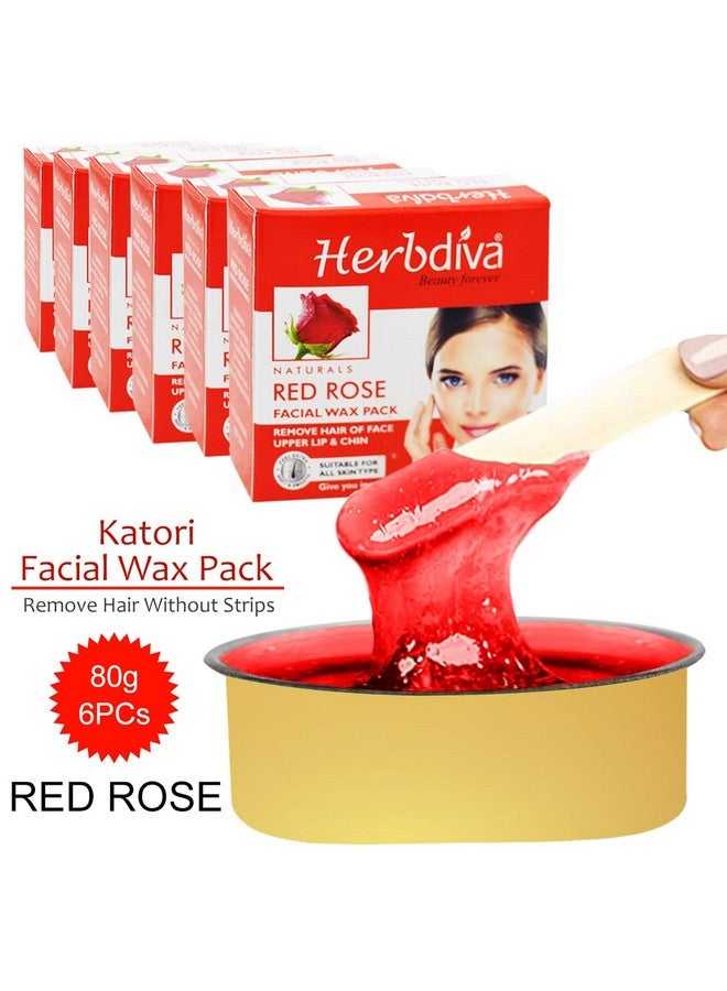 هيربيفا كاتوري شمع الوجه بالورد الأحمر، 80 جرام، عبوة من 6 قطع - Image 2