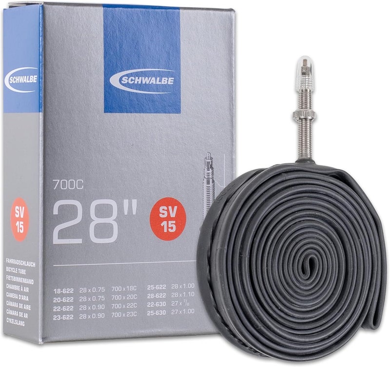 Schwalbe SV15 700C Inner Tube with 60mm Presta Valve - Compatible with 700 x 18-28C - Image 1