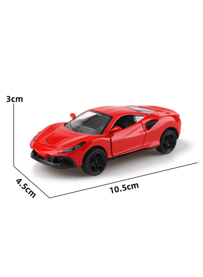 [bag] 1:43 Alloy Car Car Model Boy Children's Toy Car Doll Machine Ornaments Gift Wholesale-Color:1:43 Ferrari Red (bubble Bag)  - Image 1