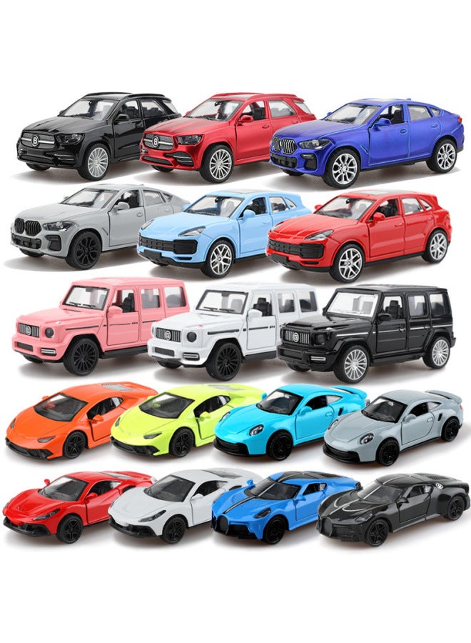 [bag] 1:43 Alloy Car Car Model Boy Children's Toy Car Doll Machine Ornaments Gift Wholesale-Color:1:43 Ferrari Red (bubble Bag)  - Image 2