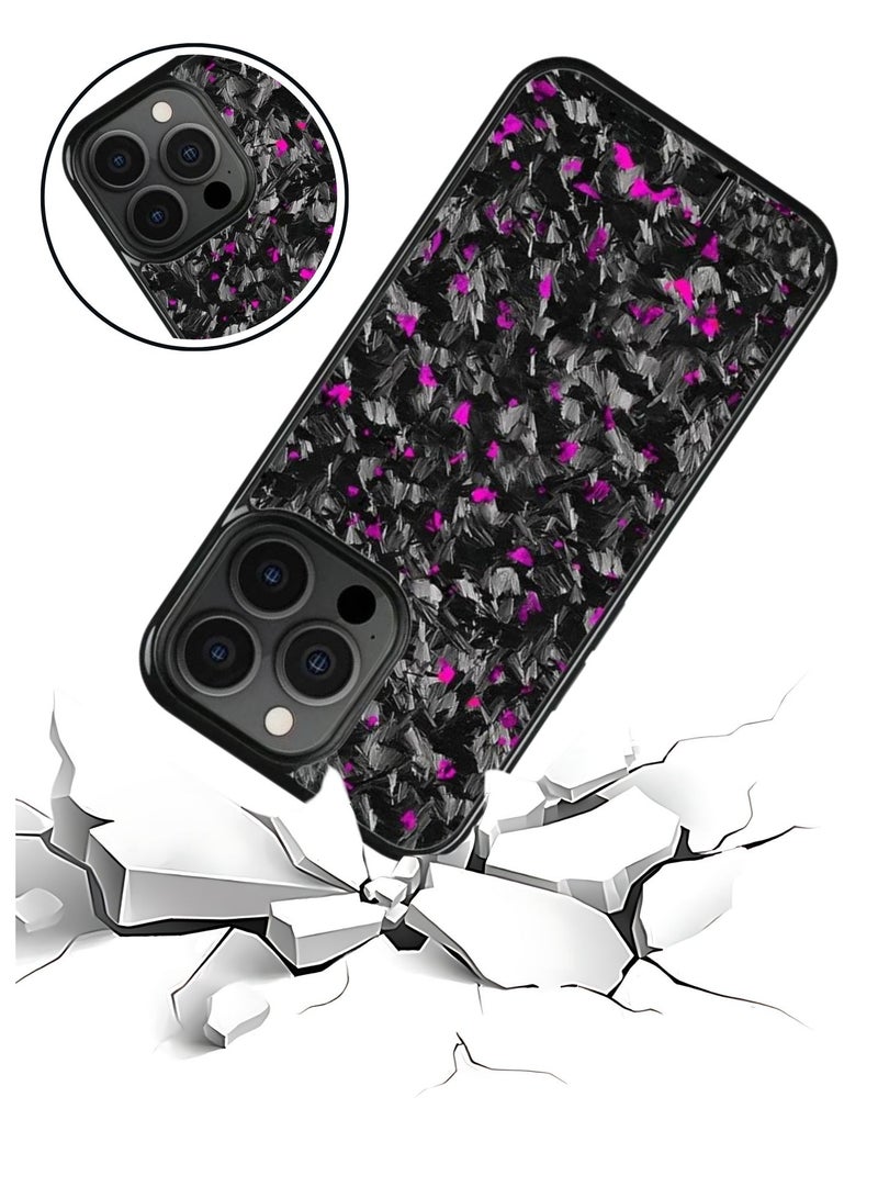 SOLARAE Luxurious Real Carbon Fiber iPhone Case - Lightweight, Drop Protection (iPhone 15 Pro) Purple - Image 2