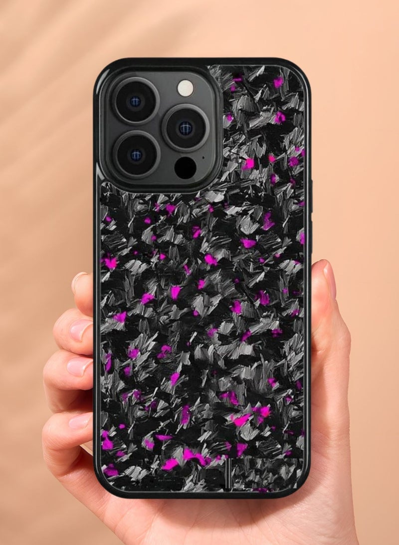 SOLARAE Luxurious Real Carbon Fiber iPhone Case - Lightweight, Drop Protection (iPhone 15 Pro) Purple - Image 3