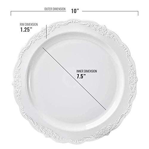 kaya أطباق عشاء دائرية بيضاء قابلة للتصرف من كايا - 10" (عبوات من 10) تصميم أنيق مثالي لأي مناسبة - Image 3