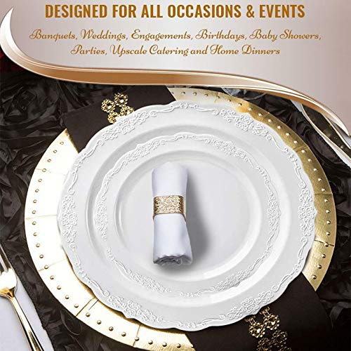 kaya أطباق عشاء دائرية بيضاء قابلة للتصرف من كايا - 10" (عبوات من 10) تصميم أنيق مثالي لأي مناسبة - Image 5