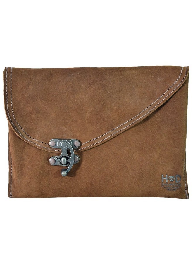 Hide & Drink Vintage Clutch Bag Handmade From Full Grain Leather Women’S Fashion (Swayze Suede)  - Image 1