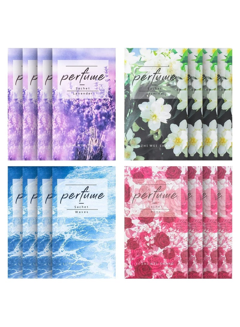 16 Pieces Hanging Closet Deodorizers with Fresh Fruit Scent- Long Lasting Aroma Sachets for Wardrobe, Car, and Locker - Image 1